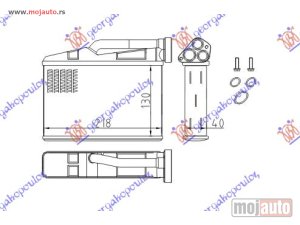 NOVI: delovi  GREJAC KABINE (130x218) Bmw x5 (e53) 00-07 -dostupno