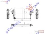 NOVI: delovi  HLADNJAK INTERKULERA 2.0 I16VTUR - 2.2DTi(64x40x29) Opel vectra c 05-08 -dostupno