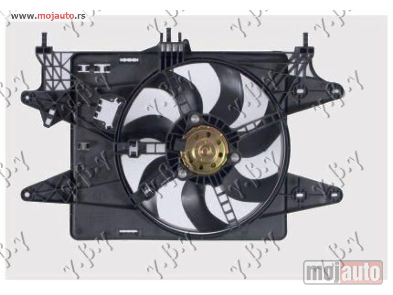 Glavna slika -  VENTILATOR KOMPLET (1.6 BENZIN) (+ AC) Fiat doblo 05-09 -dostupno - MojAuto