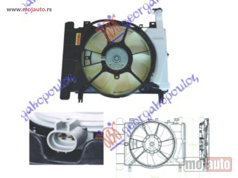 Glavna slika -  VENTILATOR (1.8i VVTi) Toyota yaris 05-11 -dostupno - MojAuto