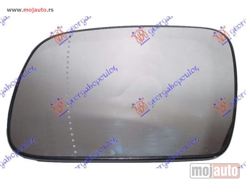 Glavna slika -  STAKLO RETROVIZORA SA GREJACEM (ASFERICNO) Levo Peugeot 307 01-05 -dostupno - MojAuto