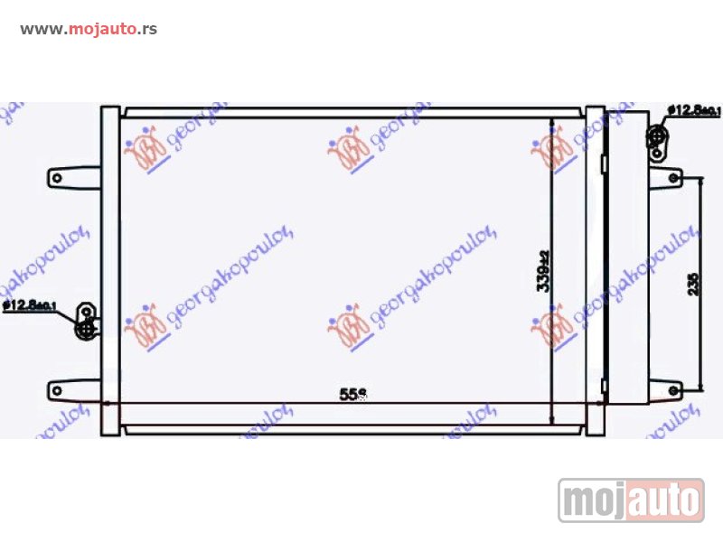 Glavna slika -  HLADNJAK KLIME BENZIN/DIZEL (525x362x16) 00- Seat alhabra 95-10 -dostupno - MojAuto