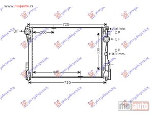 NOVI: delovi  HLADNJAK MOTORA 1.6/1.8/2.0/2.1/3.5 (AUTO) (64x44x3.2) CEV 16mm Mercedes e class (w212) 09-13 -dostupno
