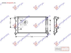 NOVI: delovi  HLADNJAK MOTORA 1.3/1.9cc JTD (+/-AC) (70x30.6) Fiat doblo 05-09 -dostupno