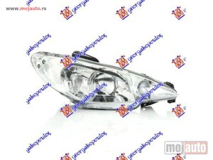 NOVI: delovi  FAR ELEKTRICNI DUPLO SOCIVO (H1/H7) 2006- (TYC) Desno Peugeot 206 98-09 -dostupno