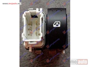 NOVI: delovi  PREKIDAC U PREDNJIM/ZADNJIM VRATIMA (1 TASTER) (BELI KONEKTOR) (6 PIN) Desno Renault megane sdn-h/b-l/b 02-05 -dostupno