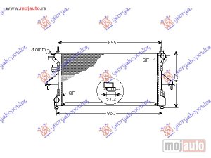 Glavna slika - HLADNJAK MOTORA 2.2/2.3/3.0 JTD DIZEL (MAN) (+/-AC) (780x380x34) (MEHANICKI SPOJ) Fiat ducato 06-14 -dostupno - MojAuto