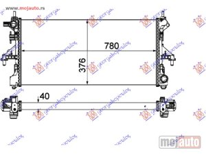 NOVI: delovi  HLADNJAK MOTORA 2.0 JTD + AC (78x37.6x4.0) Fiat ducato 06-14 -nedostupno
