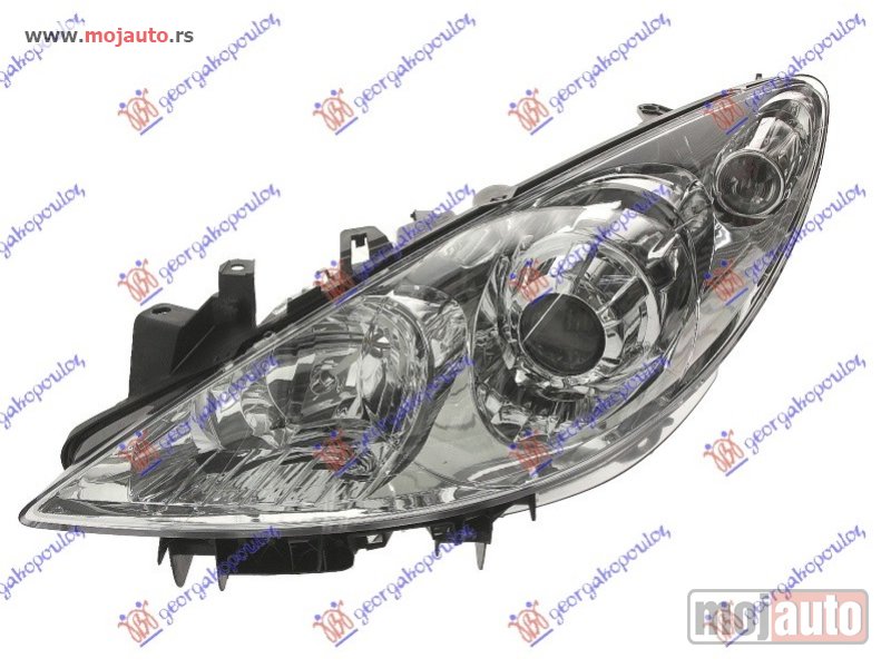 Glavna slika -  FAR ELEKTRICNI (H1/H7) (TYC) Levo Peugeot 307 05-07 -dostupno - MojAuto