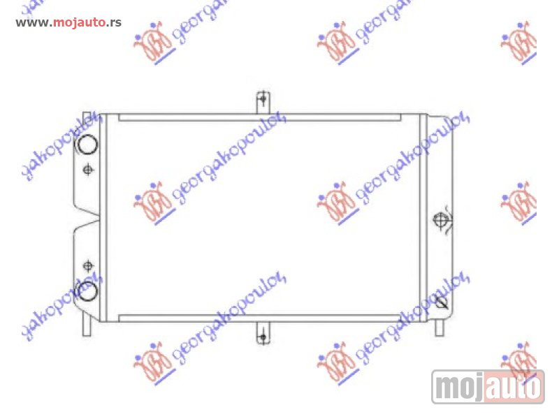 Glavna slika -  HLADNJAK MOTORA 1.1/1.3/1.5CC (48x32) Lada samara l/b-sdn 86-06 -dostupno - MojAuto