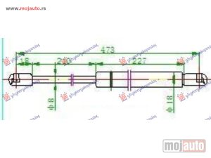 NOVI: delovi  AMORTIZER GEPEK VRATA 5 VRATA (473L-640N) Opel vectra c 05-08 -dostupno