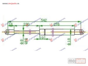 NOVI: delovi  AMORTIZER GEPEK VRATA KARAVAN (543L-450N) Bmw series 3 (e90/91) sdn/s.w. 05-08 -dostupno