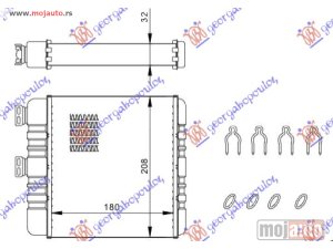 NOVI: delovi  GREJAC KABINE (180x208) (TIP BEHR) (KOMPLET) Opel zafira 05-12 -dostupno
