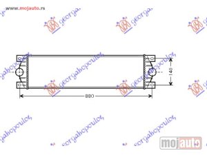 NOVI: delovi  HLADNJAK INTERKULERA DIZEL (740x176x40) 03- Opel movano 98-09 -dostupno