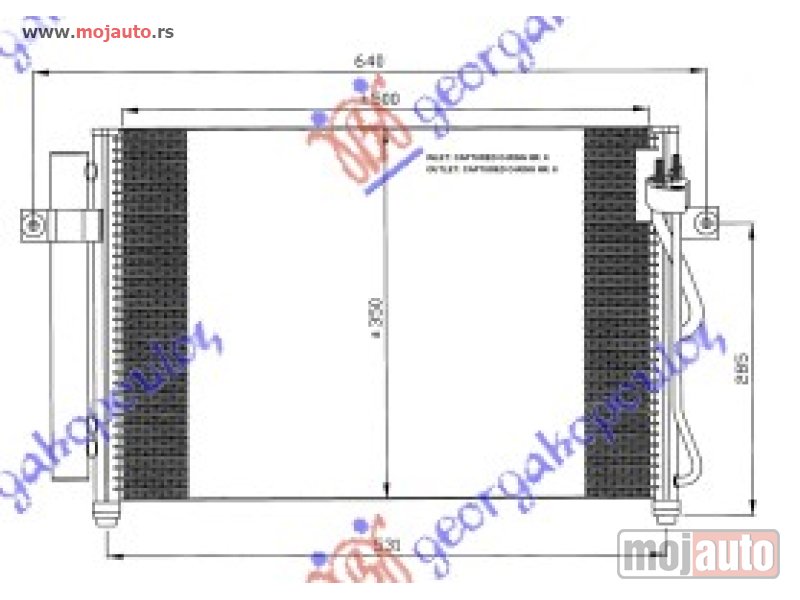 Glavna slika -  HLADNJAK KLIME 1.5 CRDi (510x350x18) Hyundai getz 06-10 -dostupno - MojAuto