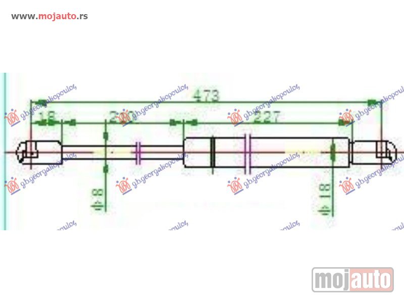 Glavna slika -  AMORTIZER GEPEK VRATA 5 VRATA (473L-640N) Opel vectra c 05-08 -dostupno - MojAuto