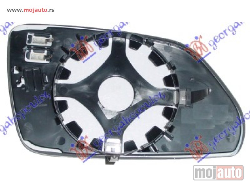 Glavna slika -  STAKLO RETROVIZORA SA GREJACEM (ASFERICNO) Levo Vw polo 05-09 -dostupno - MojAuto