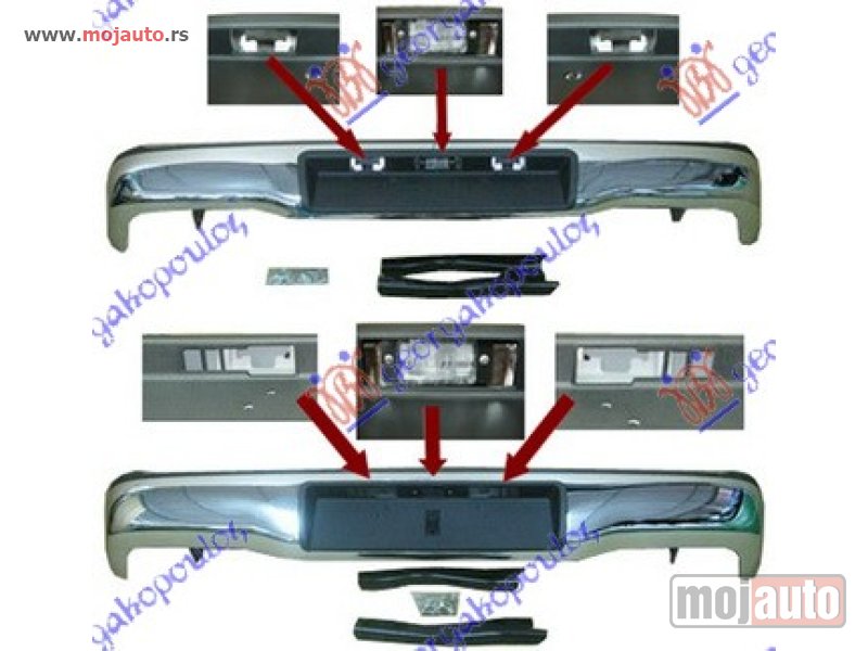 Glavna slika -  ZADNJI BRANIK HROM (DUPLA/PRODUZENA KABINA) (TAJLAND) Toyota hi-lux 2wd/4wd 05-09 -nedostupno - MojAuto