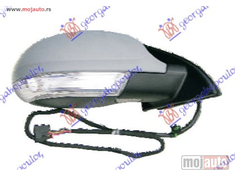 Glavna slika -  RETROVIZOR ELEKTRICNI SA GREJACEM PM (ELEKTRO-SKLOPIV) (MIGAVAC) (SVETLO) (A KVALITET) (KONVEKSNO STAKLO) Desno Vw passat 05-11 -dostupno - MojAuto