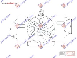 NOVI: delovi  VENTILATOR KOMPLET (1.2 BENZIN) (+AC) Fiat doblo 01-05 -dostupno