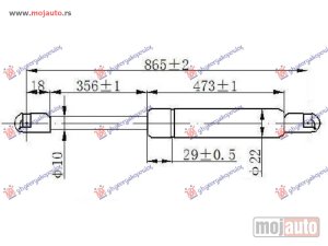 NOVI: delovi  AMORTIZER GEPEK VRATA (865L-370N) Fiat doblo 01-05 -dostupno