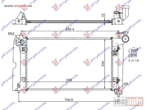 NOVI: delovi  HLADNJAK MOTORA 1.8 i-VVTi BENZIN (AUTO) (600x350) (KOYO) (KOYO) Toyota corolla verso 02-07 -dostupno