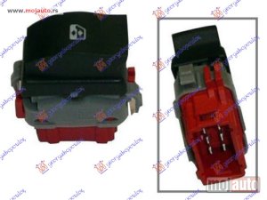 NOVI: delovi  PREKIDAC U PREDNJIM VRATIMA (1 TASTER) (CRVENI KONEKTOR) (6 PIN) Desno Opel movano 98-09 -dostupno