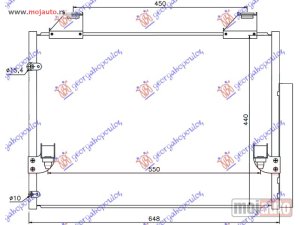 NOVI: delovi  HLADNJAK KLIME 2.5/3.5 TD DIZEL (600x440x16) Toyota hi-lux 2wd/4wd 05-09 -dostupno