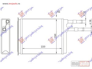 NOVI: delovi  GREJAC KABINE (220x194) (TIP DELPHI) Peugeot boxer 94-02 -dostupno