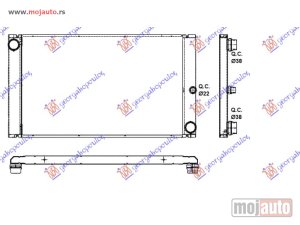 NOVI: delovi  HLADNJAK MOTORA 2.0/2.5-3.0 DIZEL (AUTO) (+AC) (59.3x36.6x3.2) Bmw series 7 (e65/66) 02-08 -dostupno