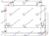 NOVI: delovi  HLADNJAK KLIME 2.5/3.5 TD DIZEL (600x440x16) Toyota hi-lux 2wd/4wd 05-09 -dostupno