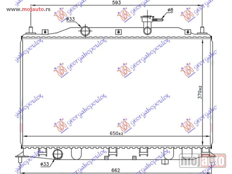 Glavna slika -  HLADNJAK MOTORA 1.4/1.6 cc 16V (+/-AC) (37x65) Hyundai accent sdn 06-11 -dostupno - MojAuto