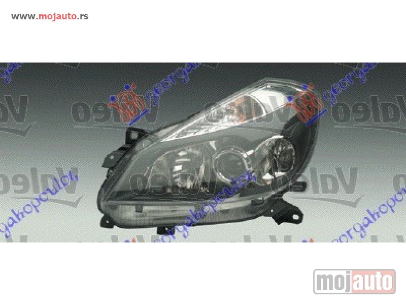 Glavna slika -  FAR SA MAGLENKOM CRNI (H1/H1/H7) (VALEO) Levo Renault clio 06-09 -dostupno - MojAuto