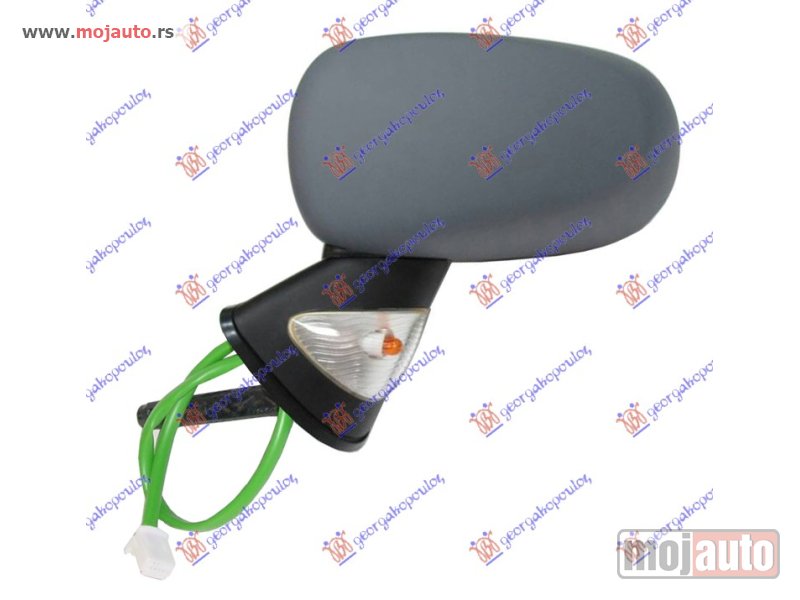 Glavna slika -  RETROVIZOR ELEKTRICNI SA GREJACEM PM (PROVIDAN MIGAVAC) (A KVALITET) (ASFERICNO STAKLO) Levo Renault modus 05-08 -dostupno - MojAuto