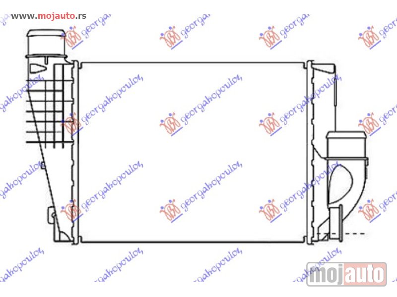 Glavna slika -  HLADNJAK INTERKULERA 1.6-2.0 HDI-BlueHDI DIZEL (300x250x50) Citroen jumpy/space tourer 16- -dostupno - MojAuto