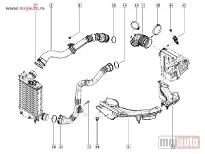 NOVI: delovi  Nissan Qashqai 1.5 dCi Crevo Interkulera Donje 13- NOVO