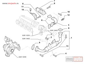 Glavna slika - Fiat Grande Punto 1.9 D Multijet Crevo EGR Ventila 05- NOVO - MojAuto