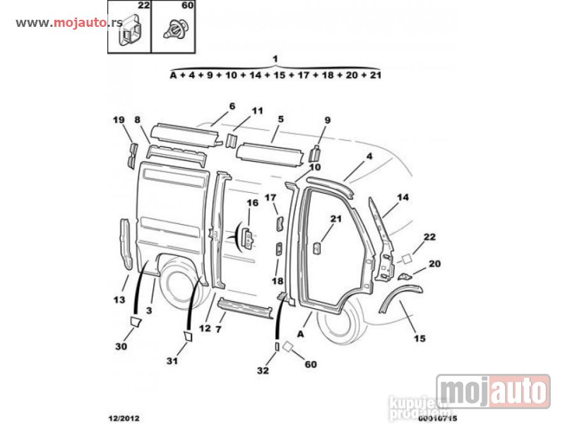 Glavna slika -  Citroen Jamper 02-06 Lajsna Zadnjeg Blatobrana Desna 02-06,NOVO - MojAuto