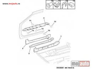 Glavna slika -  Pezo 106 II 3 Vrata Prag Levi 96-04, NOVO - MojAuto