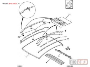 Glavna slika -  Citroen C3 Lajsna Krova Leva 02-10,NOVO - MojAuto