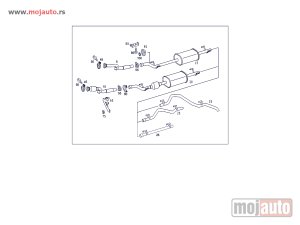 NOVI: delovi  Mercedes Sprinter 2.2 D Lonac Auspuha Srednji/Zadnji 00-06,NOVO