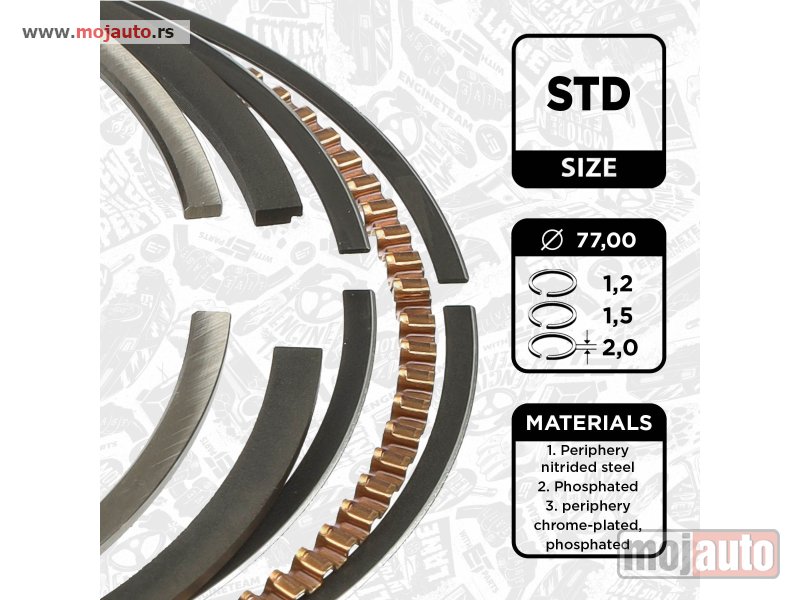 Glavna slika -  Pezo 207 1.6B VTI 120 Karike Set STD 07-14, NOVO - MojAuto