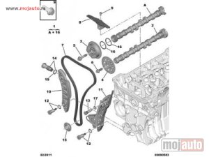 Glavna slika - Pezo 207 1.6THP 16V VTI 150, Garnitura Razvodnog Lanca 07- NOVO - MojAuto