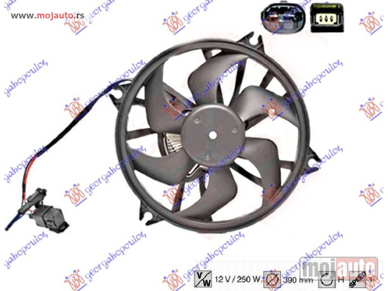 Glavna slika -  Pezo 407 Ventilator Hladnjaka Motora 04-10, NOVO - MojAuto