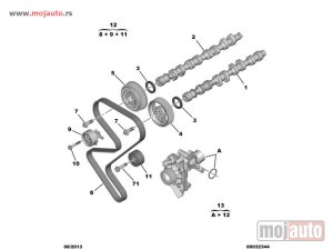 Glavna slika -  Citroen C5 2.0B/16V Remenica Bregaste Izduvna 01-04,NOVO - MojAuto