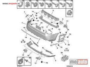 Glavna slika -  Citroen C5 Hromirana Lajsna Zadnjeg Branika Desna 08-16, NOVO - MojAuto
