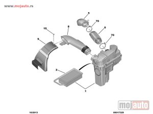 Glavna slika -  Pezo 407 2.0 B Plasticno Crevo Kucista Filtera Vazduha 04-10,NOVO - MojAuto