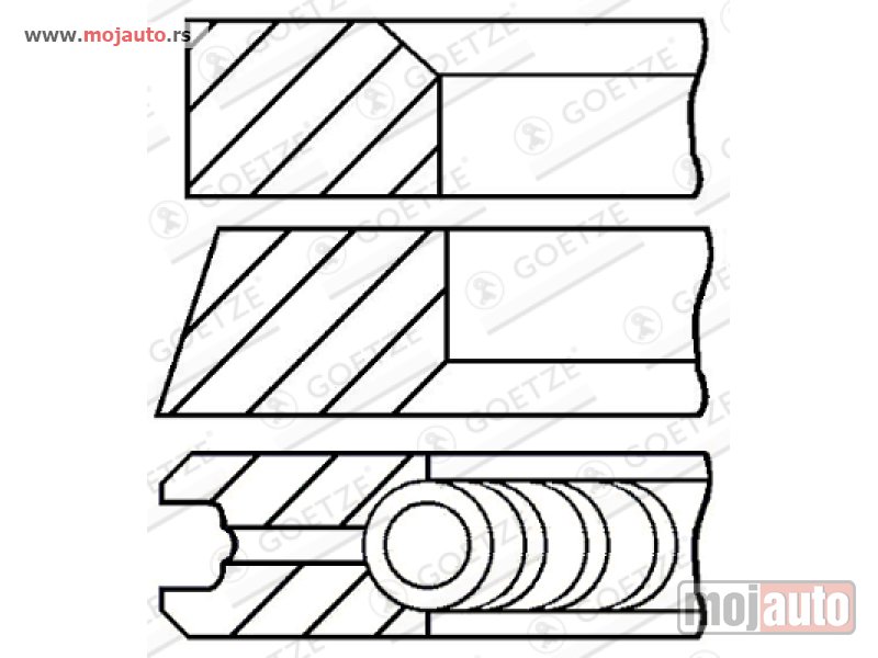 Glavna slika -  VW Golf II 1.6D/TD Karike SET 0,50 84-92, NOVO - MojAuto