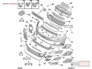 Glavna slika -  Pezo 308 Okvir Maglenke Prednjeg Branika SET 13-17,NOVO - MojAuto