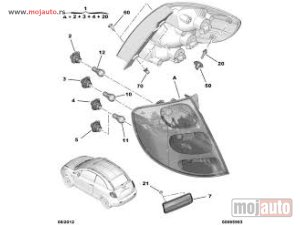 Glavna slika -  Citroen C3 Pluriel Stop Svetlo Desno 03-10,NOVO - MojAuto
